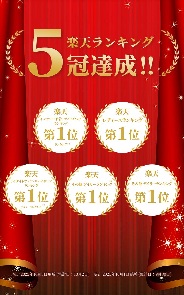楽天ランキング5冠達成