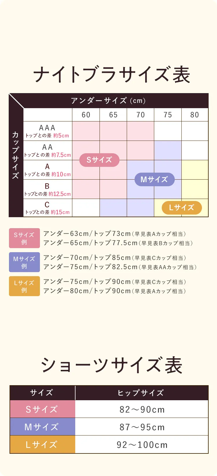 サイズ表