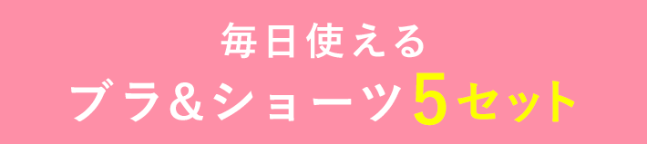 毎日使えるブラ＆ショーツ5セット
