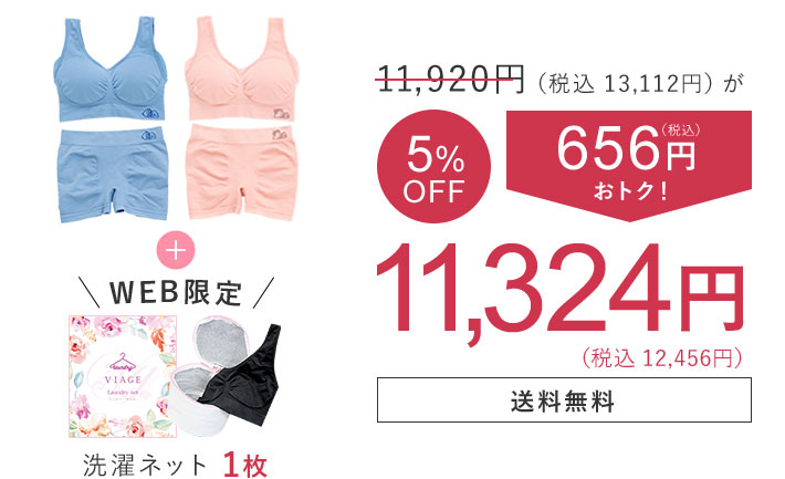 9,920円（税込10,912円）が 5％OFF 546円（税込）おトク！ 9,424円（税込10,366円） 洗濯ネット1枚 送料無料