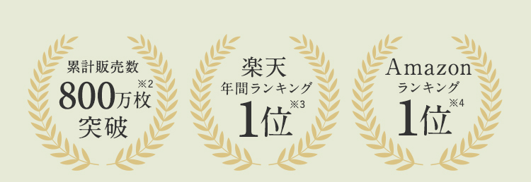 累計販売数500万枚突破※2 楽天年間ランキング1位※3 ナイトブラ利用者が選ぶオススメしたいナイトブラNo.1※4