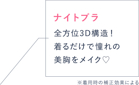 ナイトブラ 全方位3D構造!着るだけで憧れの美胸をメイク ※着用時の補正効果による