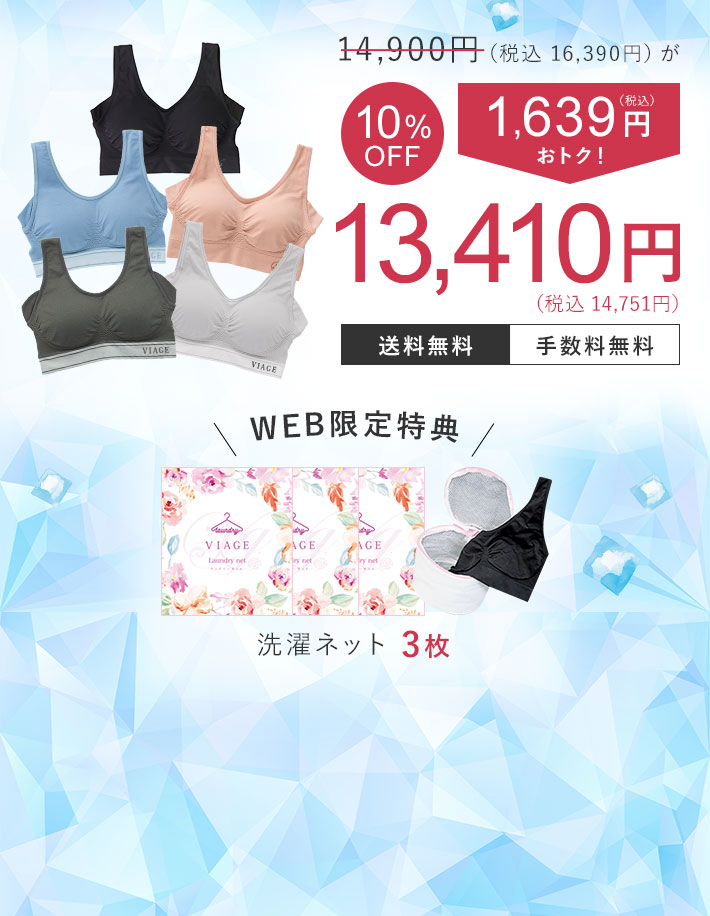 14,900円（税込16,300円）が10％OFF 1,639円（税込）おトク！ 13,410円（税込14,751円） 送料無料 手数料無料 5枚セット限定特典 フェイスパック3枚 洗濯ネット3枚
