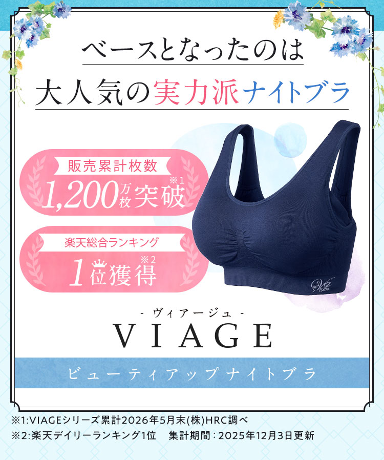 ベースとなったのは大人気の実力派ナイトブラ ヴィアージュ ビューティアップナイトブラ