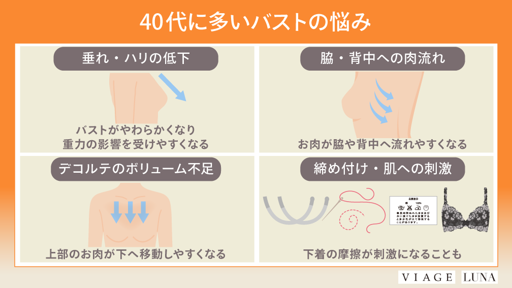 40代特有のバストの悩み