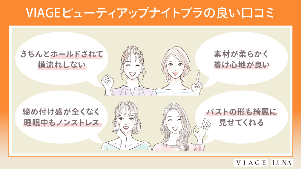 VIAGEナイトブラの良い口コミ・評判