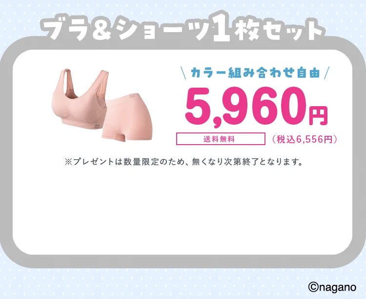 ブラ＆ショーツ1枚セット 5,960円