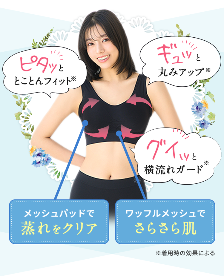 グッと上向きサポート ギュッと丸みアップ