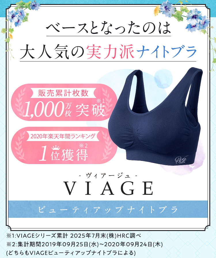 ベースとなったのは大人気の実力派ナイトブラ ヴィアージュ ビューティアップナイトブラ