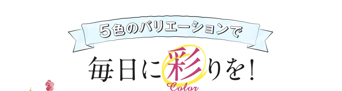 5色のバリエーションで毎日に彩りを